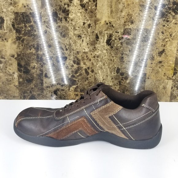 Quotes Mens Sneakers Brown Leather Lace Up Bicycle